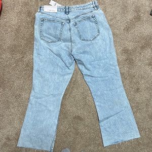 Loft high waisted curvy kick crop jeans